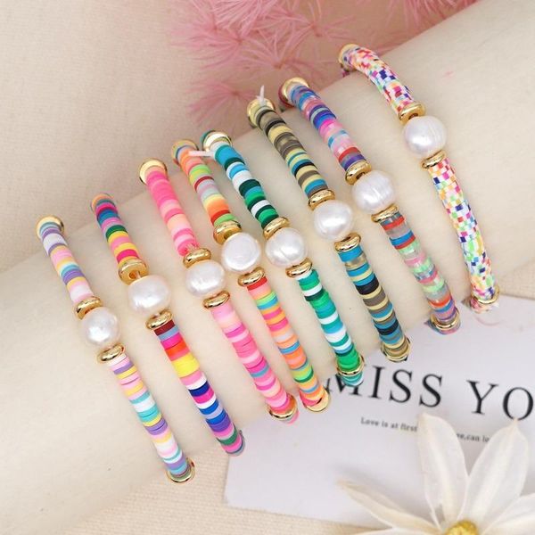 charm bracelets boho style colorful soft pottery beads pearl bracelet for women handmade friendship bangles jewelry chain gift, Golden;silver
charm bracelets boho style colorful soft pottery beads pearl bracelet for women handmade friendship bangles jewelry chain gift, Golden;silver