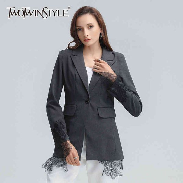 temperament slim blazer for women notched long sleeve lace tassel hem plus size blazers female fashion clothes 210524, White;black
temperament slim blazer for women notched long sleeve lace tassel hem plus size blazers female fashion clothes 210524, White;black
