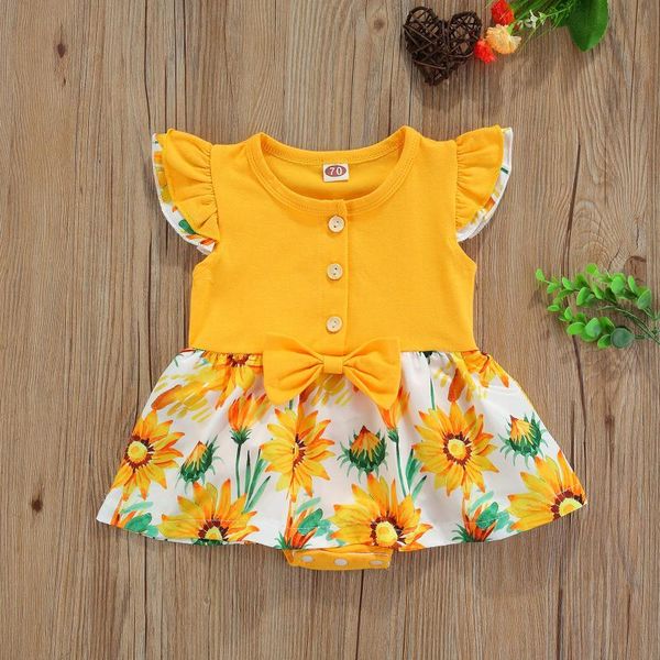 girl's dresses baby floral print short romper with bow-knot, girls sleeveless o-neck jumpsuit ruffles for summer, Red;yellow
girl's dresses baby floral print short romper with bow-knot, girls sleeveless o-neck jumpsuit ruffles for summer, Red;yellow