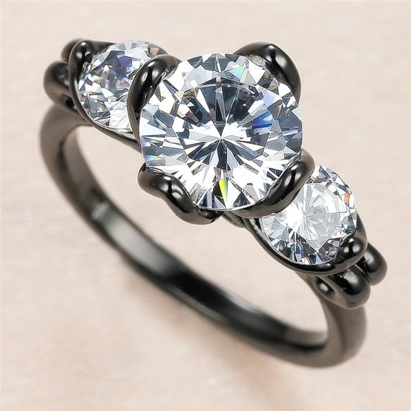 trendy male female white crystal stone ring charm 14kt black gold wedding rings for women men punk round zircon engagement, Slivery;golden
trendy male female white crystal stone ring charm 14kt black gold wedding rings for women men punk round zircon engagement, Slivery;golden