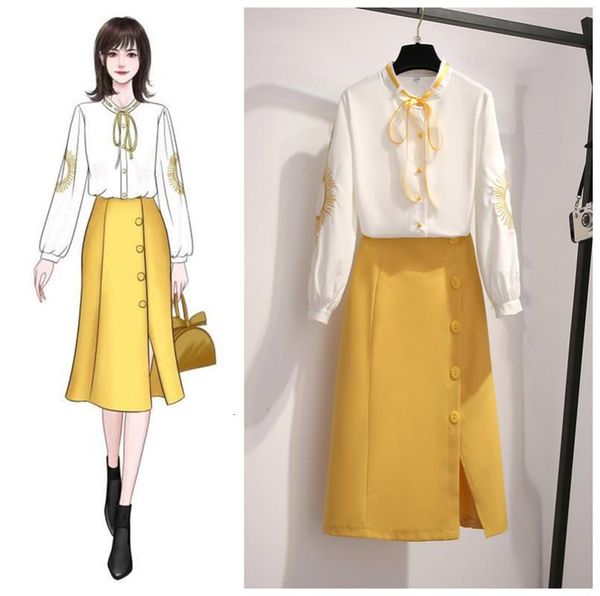 two piece dress ichoix white blouse 2 piece of ensemble skirt elegant office workspace women's workout sets 2 set outfit korean ladies&
two piece dress ichoix white blouse 2 piece of ensemble skirt elegant office workspace women's workout sets 2 set outfit korean ladies&