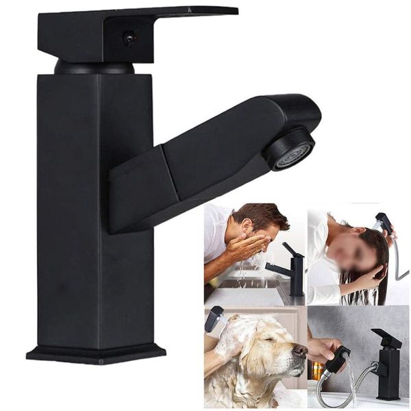 bathroom sink faucets 304 stainless steel black matte pull out faucet kitchen mixer tap sprayer single lever lavatory
bathroom sink faucets 304 stainless steel black matte pull out faucet kitchen mixer tap sprayer single lever lavatory