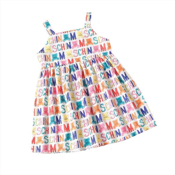 summer kids girls sweet suspender girl dress fashion letter print children a line princess clothes, Red;yellow
summer kids girls sweet suspender girl dress fashion letter print children a line princess clothes, Red;yellow