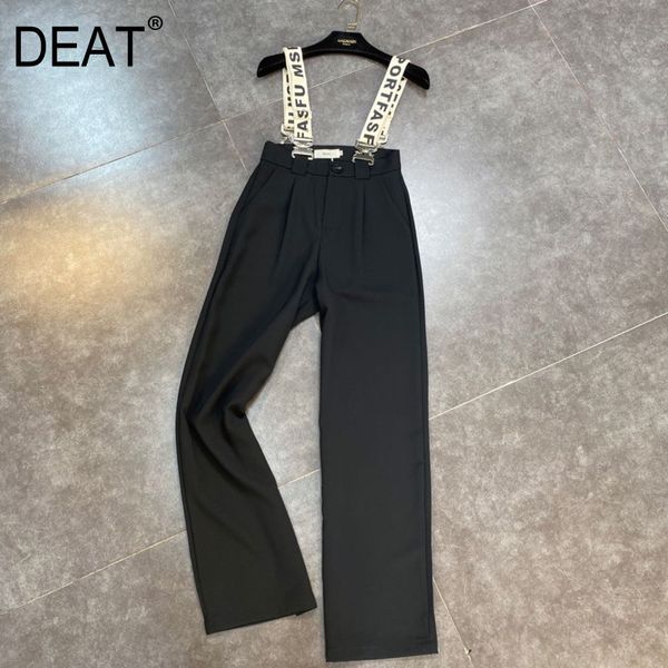 women black straight overalls pants arrivals loose fashion temperament streetwear spring summer 11d358 210525, Black;white
women black straight overalls pants arrivals loose fashion temperament streetwear spring summer 11d358 210525, Black;white