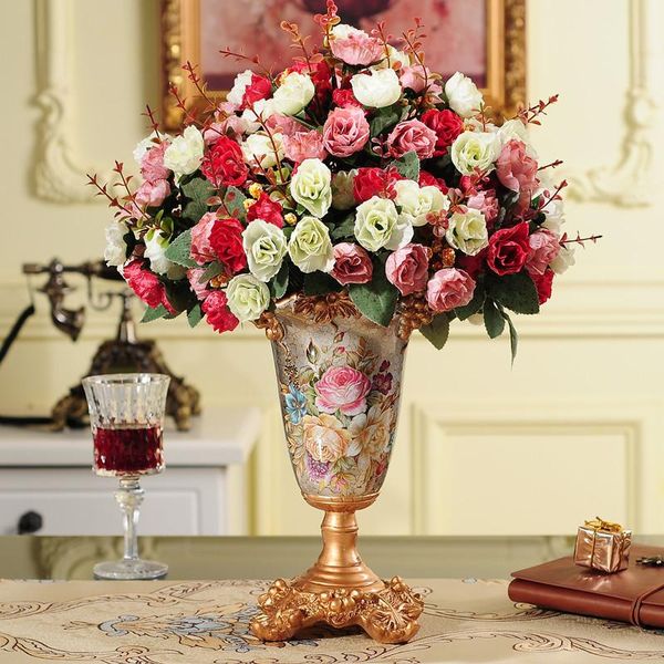 junsum brand 21 heads artificial silk fake flowers leaf rose wedding floral decor bouquet 2pcs/lot 4 colors options decorative & wreaths
junsum brand 21 heads artificial silk fake flowers leaf rose wedding floral decor bouquet 2pcs/lot 4 colors options decorative & wreaths