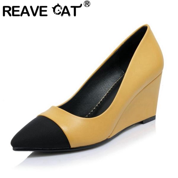 dress shoes reave cat 2021 ladies romantic pumps concise slip on party pointed cap toe patchwork 7.5cm wedges size 32-42 black yellow a4466
dress shoes reave cat 2021 ladies romantic pumps concise slip on party pointed cap toe patchwork 7.5cm wedges size 32-42 black yellow a4466