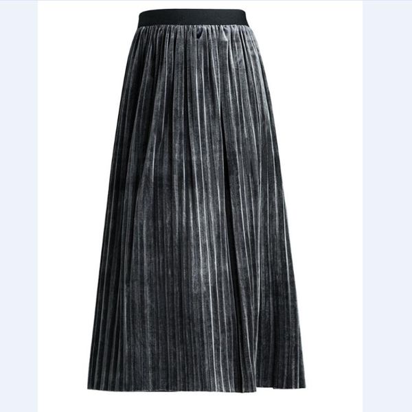 skirts autumn winter skirt 2021 silk velvet high waist long gold pleated skinny female, Black
skirts autumn winter skirt 2021 silk velvet high waist long gold pleated skinny female, Black