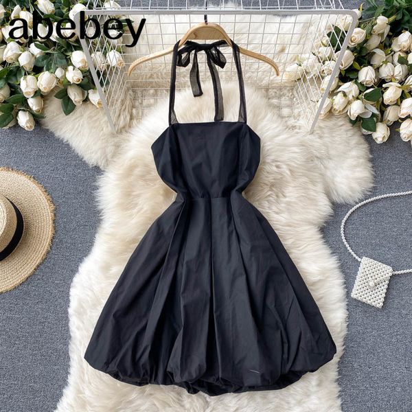 women party dress fashion vacation backless solid strap short es summer korean casual a line 210512, Black;gray
women party dress fashion vacation backless solid strap short es summer korean casual a line 210512, Black;gray