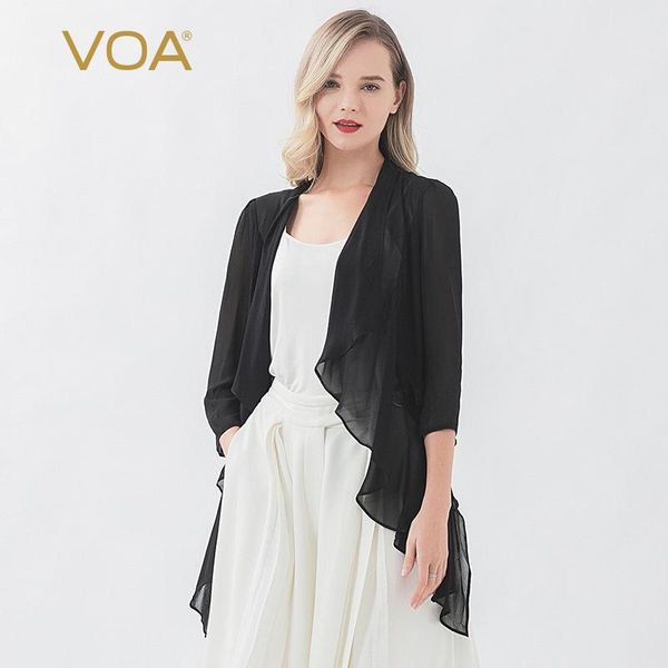 women's jackets voa wild lotus leaf qiao qi lightweight cardigan silk air conditioning shirt summer sun protective wear b1127, Black;brown
women's jackets voa wild lotus leaf qiao qi lightweight cardigan silk air conditioning shirt summer sun protective wear b1127, Black;brown