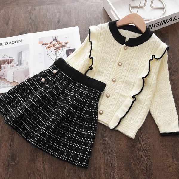 pullover baby girls sweater small fragrance est winter knitted ruffles solid color casual skirt kids two piece sets, Blue
pullover baby girls sweater small fragrance est winter knitted ruffles solid color casual skirt kids two piece sets, Blue