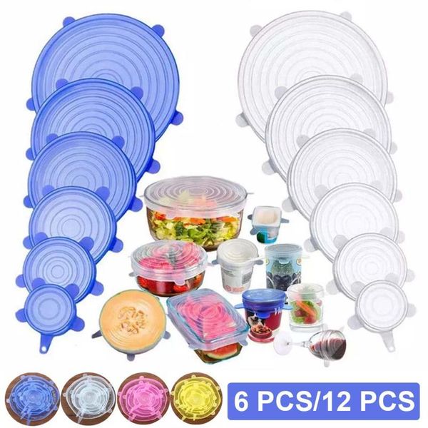 food savers & storage containers 6/12pcs silicone stretch lids seal cover reusable wraps bowl fresh keeping lid film kitchen accessories
food savers & storage containers 6/12pcs silicone stretch lids seal cover reusable wraps bowl fresh keeping lid film kitchen accessories