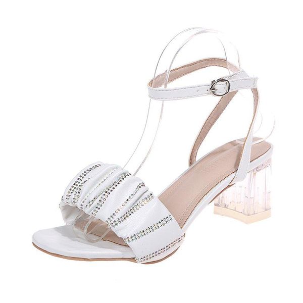 sandals women's clear heel 2021 summer party dress open toe transparent women shiny crystal thick, Black
sandals women's clear heel 2021 summer party dress open toe transparent women shiny crystal thick, Black