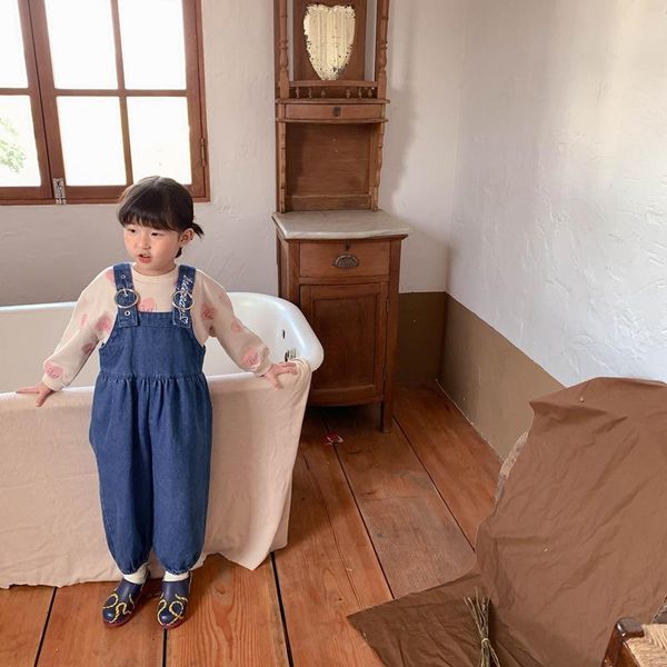 jumpsuits children's denim overalls 2021 korean pants baby boys and girls embroidered trousers kids suspender 2-7y, Blue
jumpsuits children's denim overalls 2021 korean pants baby boys and girls embroidered trousers kids suspender 2-7y, Blue