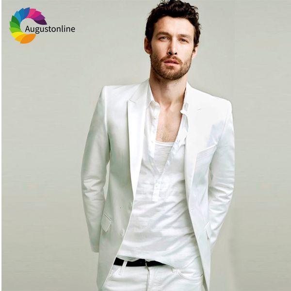 men's suits & blazers slim fit summer white men for wedding costume groom prom casual tuxedo man blazer traje hombre jacket+p, White;black
men's suits & blazers slim fit summer white men for wedding costume groom prom casual tuxedo man blazer traje hombre jacket+p, White;black