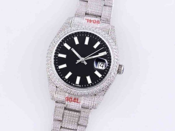 full diamond bezel men's watch 2813 stainless steel automatic movement sports luxury designer, Slivery;brown
full diamond bezel men's watch 2813 stainless steel automatic movement sports luxury designer, Slivery;brown