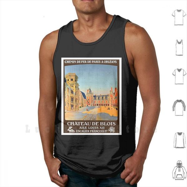 french travel poster chateau de mens blois tank vest 100% cotton france castle tradition classic, White;black
french travel poster chateau de mens blois tank vest 100% cotton france castle tradition classic, White;black