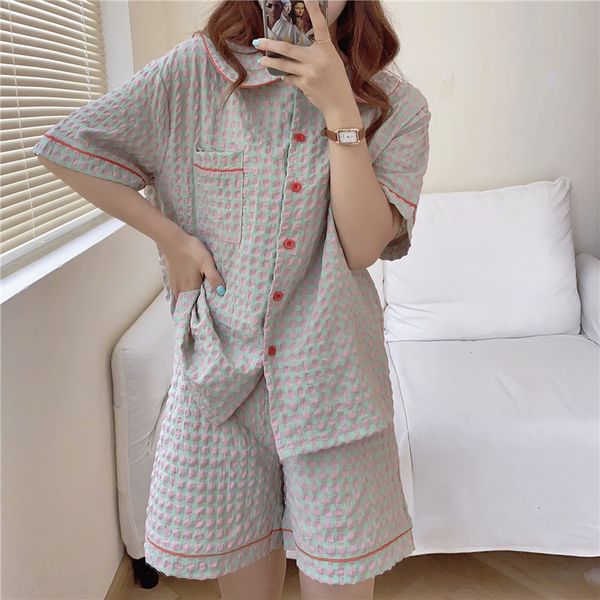 casual dresses comfortable sleepwear all match loose 2021 sweet homewear summer geometric chic plaid women girls pajamas sets 71xg, Black;gray
casual dresses comfortable sleepwear all match loose 2021 sweet homewear summer geometric chic plaid women girls pajamas sets 71xg, Black;gray