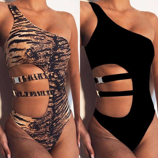 women's swimwear one piece swimsuit tiger solid metal button bikini 2089, White;black
women's swimwear one piece swimsuit tiger solid metal button bikini 2089, White;black