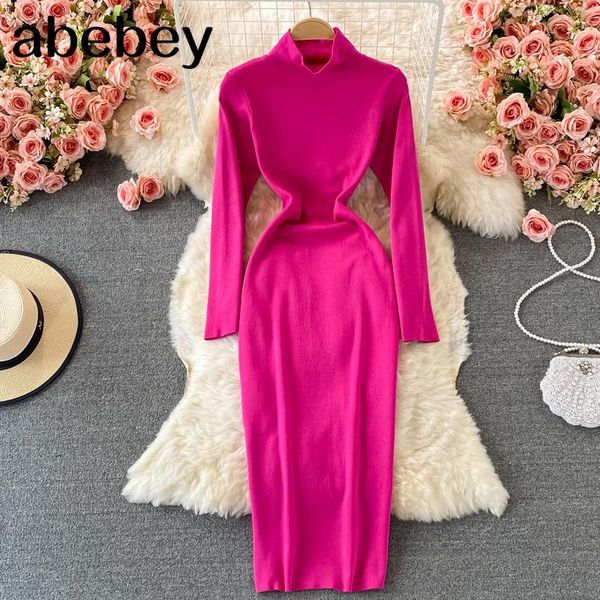 casual dresses 2021 spring autumn fashion turtleneck long sleeve dress high waist pleated elastic solid knitted wrap, Black;gray
casual dresses 2021 spring autumn fashion turtleneck long sleeve dress high waist pleated elastic solid knitted wrap, Black;gray