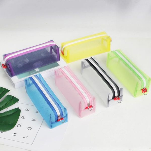 transparent pencil case stationery mesh cases big grid school supplies nylon pen trousse scolaire bags
transparent pencil case stationery mesh cases big grid school supplies nylon pen trousse scolaire bags