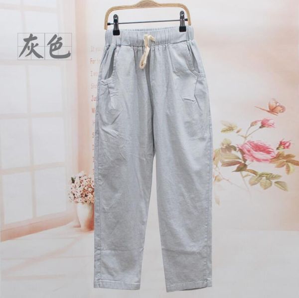washed cotton linen pants women's summer loose large size thin section & capris, Black;white
washed cotton linen pants women's summer loose large size thin section & capris, Black;white