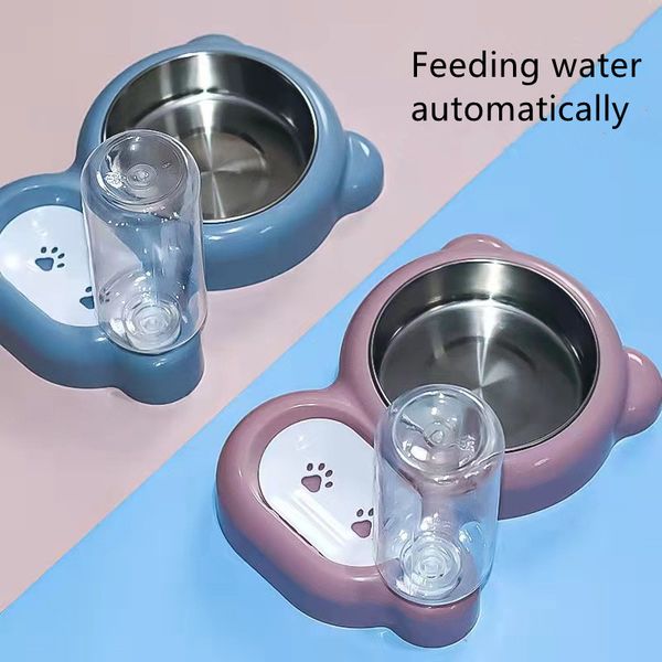 2021 feeders new multi-color stainless steel pet bowls double plastic dog bowl cat feeding with water cup
2021 feeders new multi-color stainless steel pet bowls double plastic dog bowl cat feeding with water cup