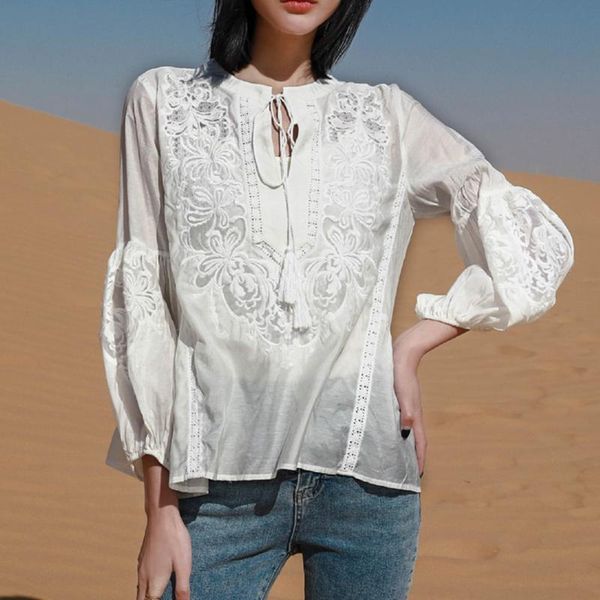 women's blouses & shirts jastie 2021 spring summer french blouse boho floral embroidery lantern sleeve shirt silk lace blusas, White
women's blouses & shirts jastie 2021 spring summer french blouse boho floral embroidery lantern sleeve shirt silk lace blusas, White