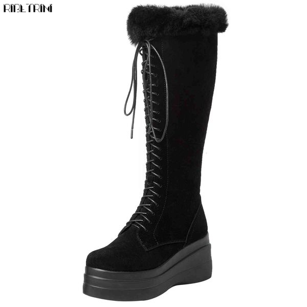 boots chic cow suede leather great quality keep warm fur platform wees heels knee high snow boot winter shoes boots women, Black
boots chic cow suede leather great quality keep warm fur platform wees heels knee high snow boot winter shoes boots women, Black