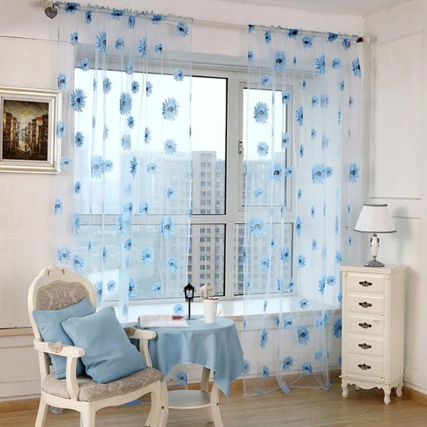 curtain & drapes offset printing sun flower transparent window screen blue 95*200cm wide*long two pieces
curtain & drapes offset printing sun flower transparent window screen blue 95*200cm wide*long two pieces