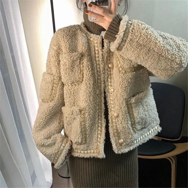 women's fur & faux short lamb plush teddy coat women autumn jacket female woman winter fashion fur short coat winter thick haraj, Black
women's fur & faux short lamb plush teddy coat women autumn jacket female woman winter fashion fur short coat winter thick haraj, Black