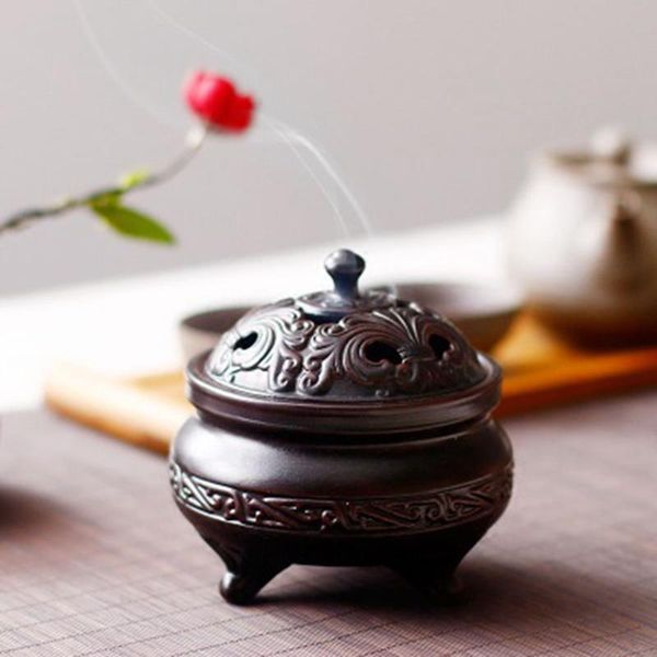 fragrance lamps ceramic hand carved coil incense burner retro home decor censer hollow cover holder
fragrance lamps ceramic hand carved coil incense burner retro home decor censer hollow cover holder