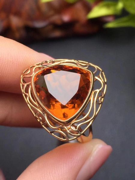 cluster rings citrine ring 18k gold au750 triagnle about 14.8mm natural gemstones for female anniversary gift fine, Golden;silver
cluster rings citrine ring 18k gold au750 triagnle about 14.8mm natural gemstones for female anniversary gift fine, Golden;silver
