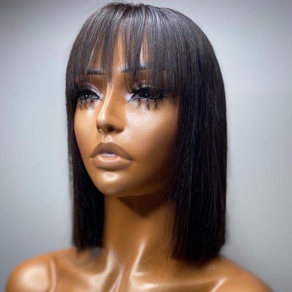 lace wigs short bob wig fringe with bangs front human hair for women remy brazilian, Black;brown
lace wigs short bob wig fringe with bangs front human hair for women remy brazilian, Black;brown