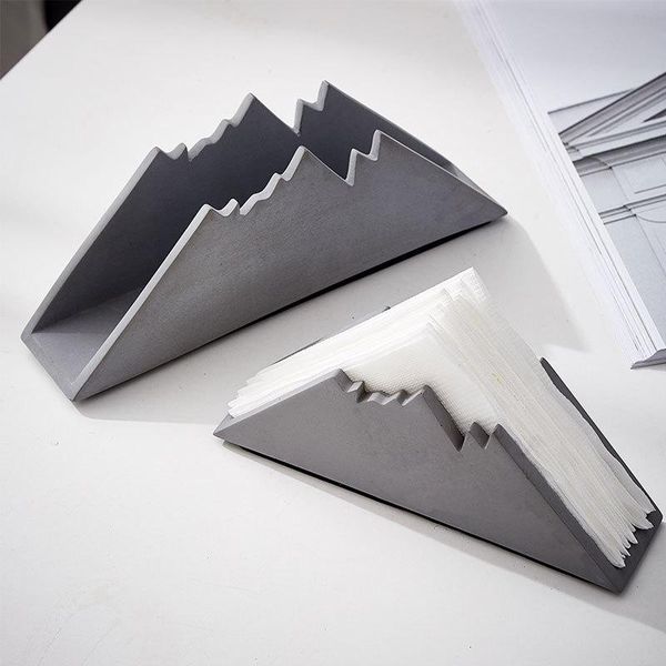 tissue boxes & napkins creative nordic snow mountain shape home office tray simple deskpaper towel storage box