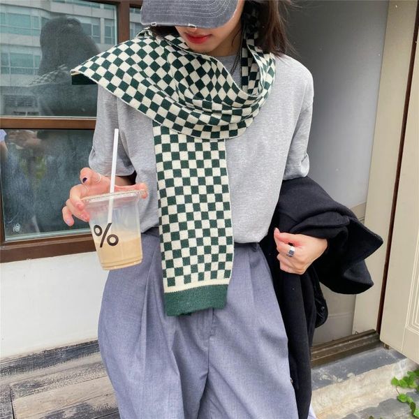 scarves 2021japanese color contrast retroplaid women's scarf green thickened warm short knitted learn from lovers' cold proofscarf, Blue;gray
scarves 2021japanese color contrast retroplaid women's scarf green thickened warm short knitted learn from lovers' cold proofscarf, Blue;gray