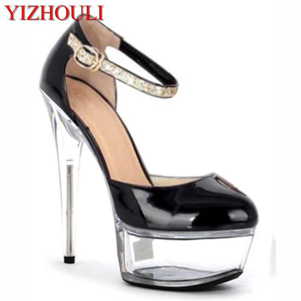 15cm super high-heeled shoes crystal sandal performance 6 inches toes princess dancing dress, Black
15cm super high-heeled shoes crystal sandal performance 6 inches toes princess dancing dress, Black