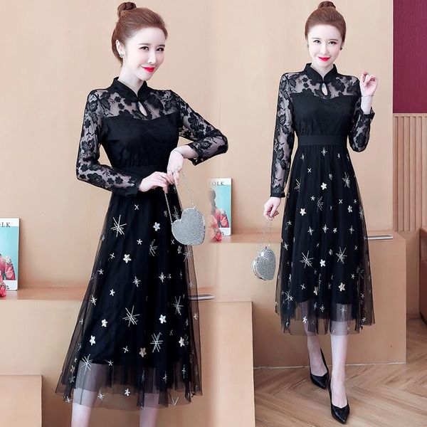 korean fashion clothing woman party vintage plus big size women's dresses clothes 2021 spring black dress female a6145 casual, Black;gray
korean fashion clothing woman party vintage plus big size women's dresses clothes 2021 spring black dress female a6145 casual, Black;gray