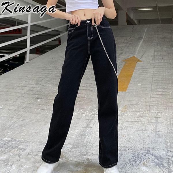 punk metal chains patchwork baggy straight jeans black mall goth low rise denim pants streetwear vintage y2k wide leg trousers women's, Blue
punk metal chains patchwork baggy straight jeans black mall goth low rise denim pants streetwear vintage y2k wide leg trousers women's, Blue