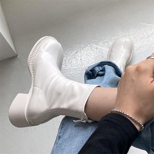 boots fashion white women ankle chunky high heel elastic sock boot female round toe slim fit autumn botas mujer dress shoe, Black
boots fashion white women ankle chunky high heel elastic sock boot female round toe slim fit autumn botas mujer dress shoe, Black