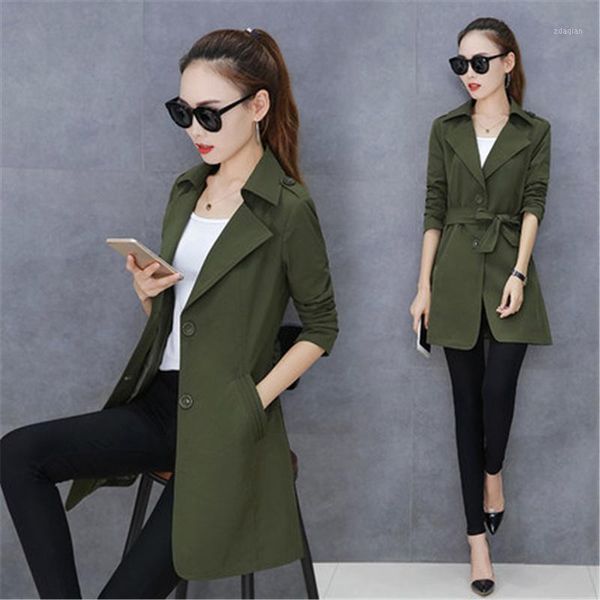 women's trench coats korean style slim fit fashion female outerwear windbreaker ladies elegant long coat casual lwl66055, Tan;black
women's trench coats korean style slim fit fashion female outerwear windbreaker ladies elegant long coat casual lwl66055, Tan;black