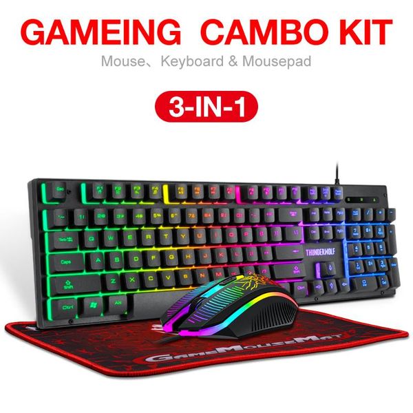 keyboard mouse combos t31 wired and pad 3 piece set gaming lighted is suitable for desklapcomputers
keyboard mouse combos t31 wired and pad 3 piece set gaming lighted is suitable for desklapcomputers