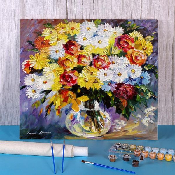 paintings morning flowers coloring by numbers painting set oil paints 50*70 paiting design crafts for wholesale
paintings morning flowers coloring by numbers painting set oil paints 50*70 paiting design crafts for wholesale
