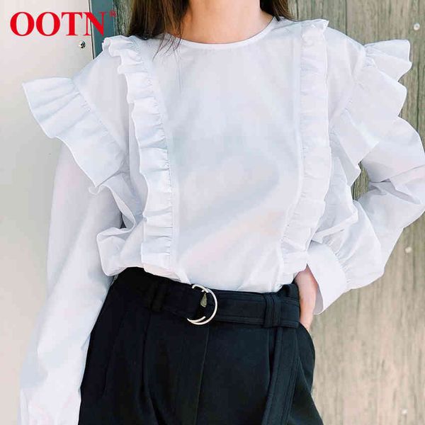 ootn casual ruffle womens shirt white o-neck long sleeve blouse summer female office work solid elegant spring blouses 210413
ootn casual ruffle womens shirt white o-neck long sleeve blouse summer female office work solid elegant spring blouses 210413