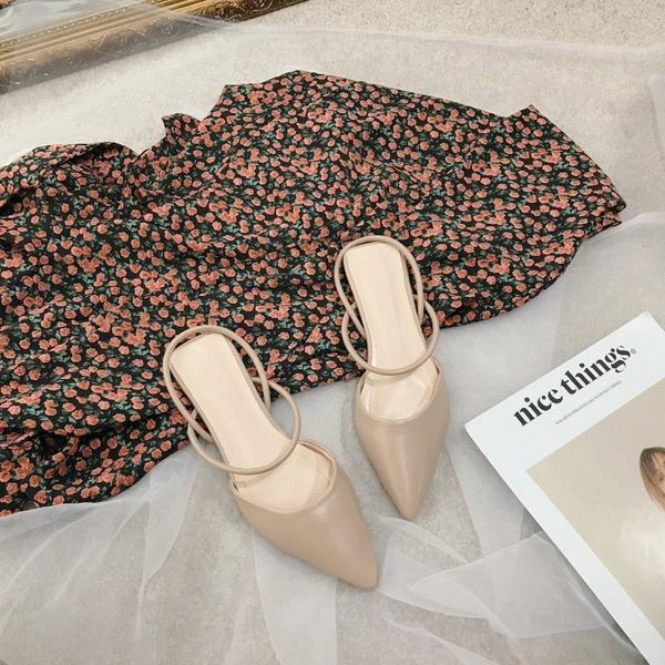 women pointed toe sandals 2021 summer ladies casual beige flat mules slippers vintage slip on low heel shoes, Black
women pointed toe sandals 2021 summer ladies casual beige flat mules slippers vintage slip on low heel shoes, Black