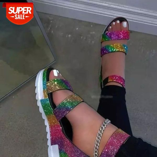 2021 summer peep toe flat colorful rhinestone buckle sandals women's plus size outer wear ladies shoes and #fz7d, Black
2021 summer peep toe flat colorful rhinestone buckle sandals women's plus size outer wear ladies shoes and #fz7d, Black