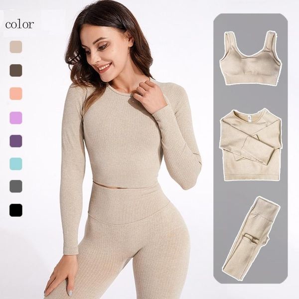 yoga outfit 2/3pcs seamless women set sports wear gym clothing workout fitness long sleeve crop high waist leggings suits
yoga outfit 2/3pcs seamless women set sports wear gym clothing workout fitness long sleeve crop high waist leggings suits