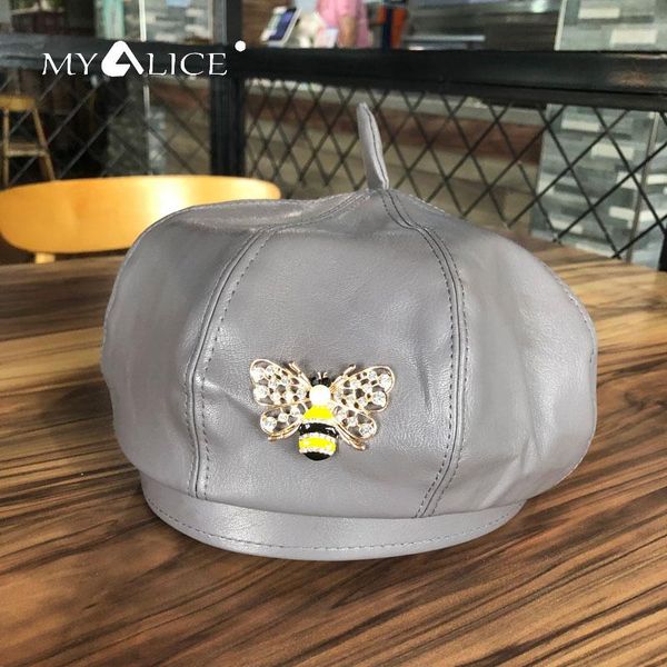 berets myalice fashion women beret designer brand all-match ladies pu leather sboy cap enamel butterfly personality custom, Blue;gray
berets myalice fashion women beret designer brand all-match ladies pu leather sboy cap enamel butterfly personality custom, Blue;gray