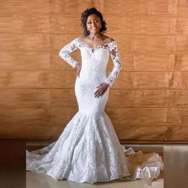pearls wedding dresses mermaid bridal gown applique lace plus size beaded bow sweep train covered buttons custom made robe de mariee, White
pearls wedding dresses mermaid bridal gown applique lace plus size beaded bow sweep train covered buttons custom made robe de mariee, White