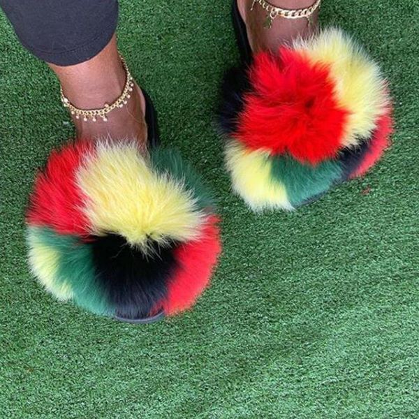 women fashion furry slides raccoon fur slippers ladies party sandals fluffy flip flops female fuzzy shoes, Black
women fashion furry slides raccoon fur slippers ladies party sandals fluffy flip flops female fuzzy shoes, Black