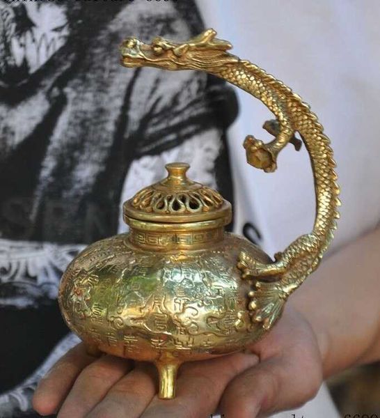 5" china chinese brass dragons loong dragon statue incense burner censer fragrance lamps
5" china chinese brass dragons loong dragon statue incense burner censer fragrance lamps